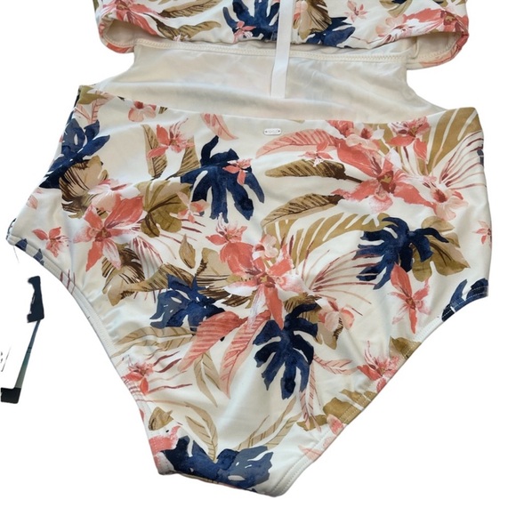 Rip Curl Sunset Waves Long Sleeve Floral One Piece Surf Swimsuit NWT Women’s L - Picture 6 of 16